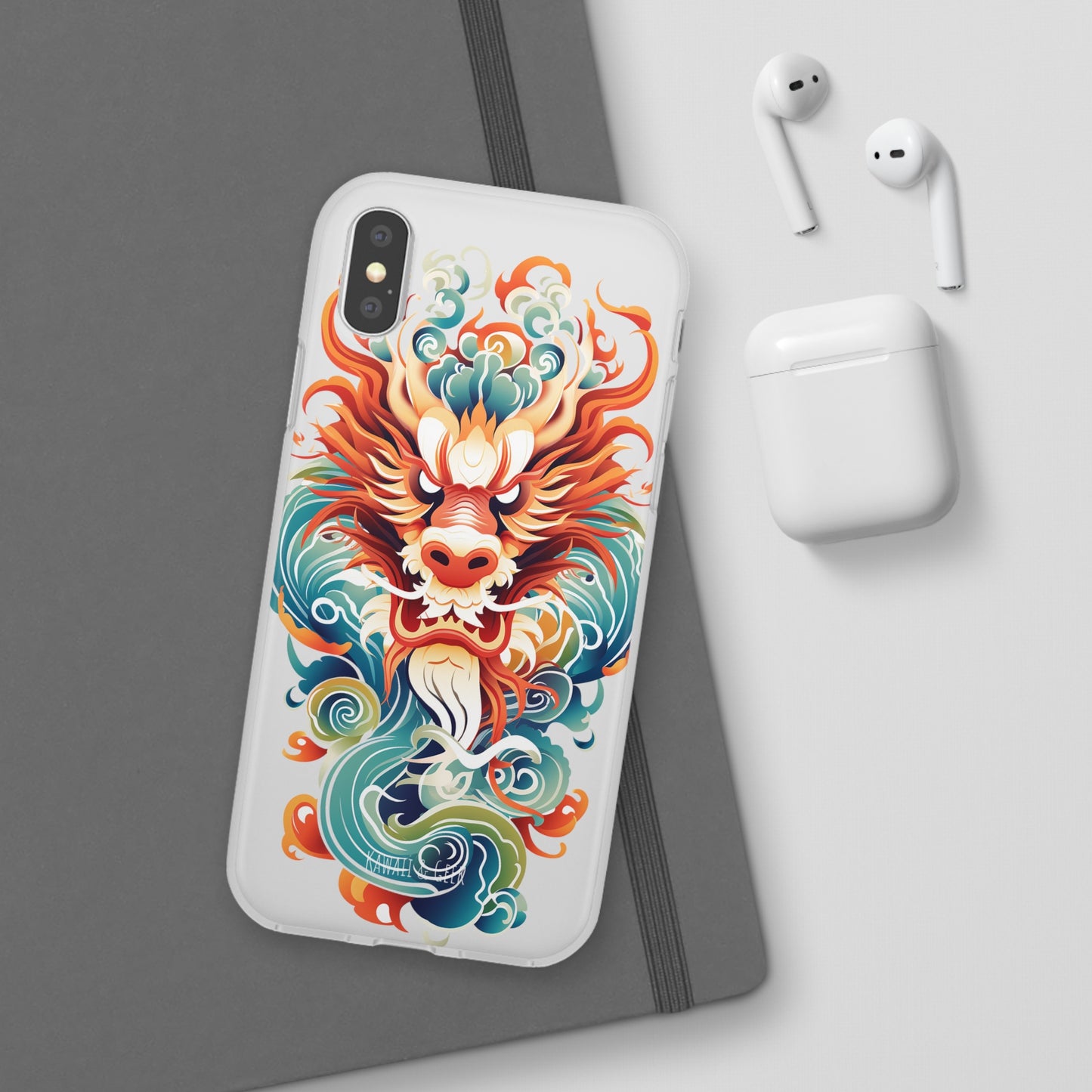 Chinese Ink Dragon Flexi Transparent Phone Case