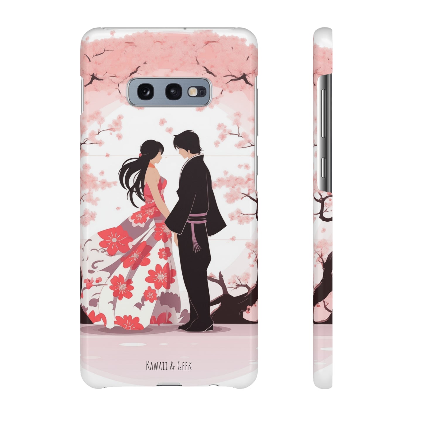 Japanese Blossom Love Premium Phone Case - Valentine's Cherry Tree Design