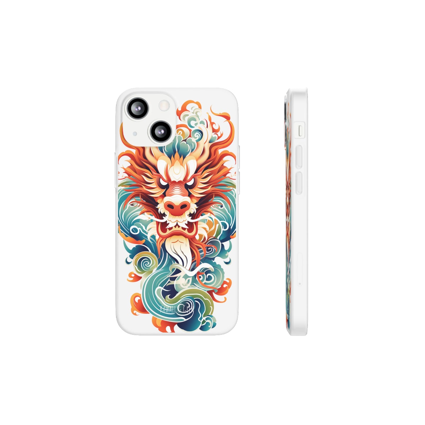 Chinese Ink Dragon Flexi Transparent Phone Case