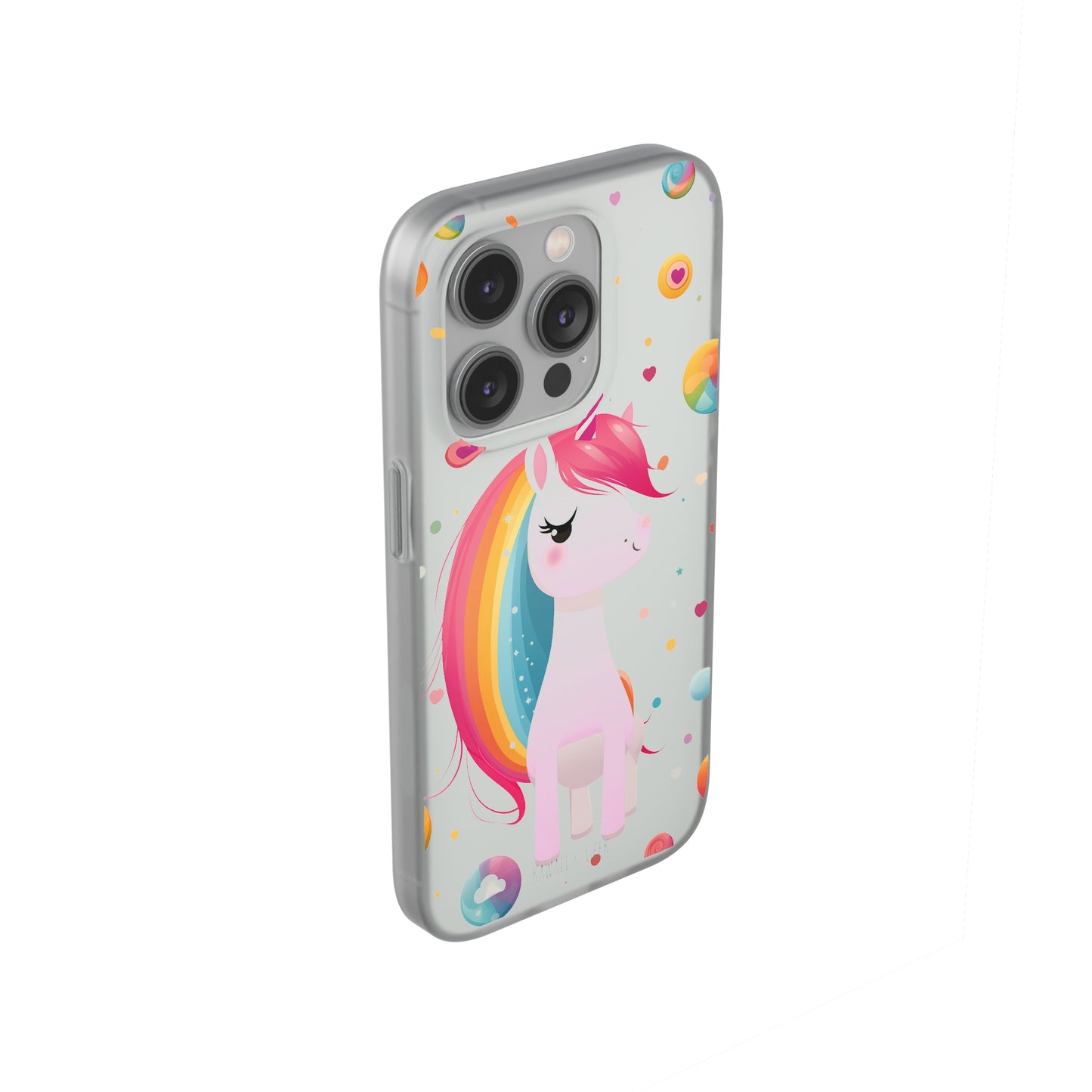 Kawaii Unicorn Flexi Transparent Phone Case