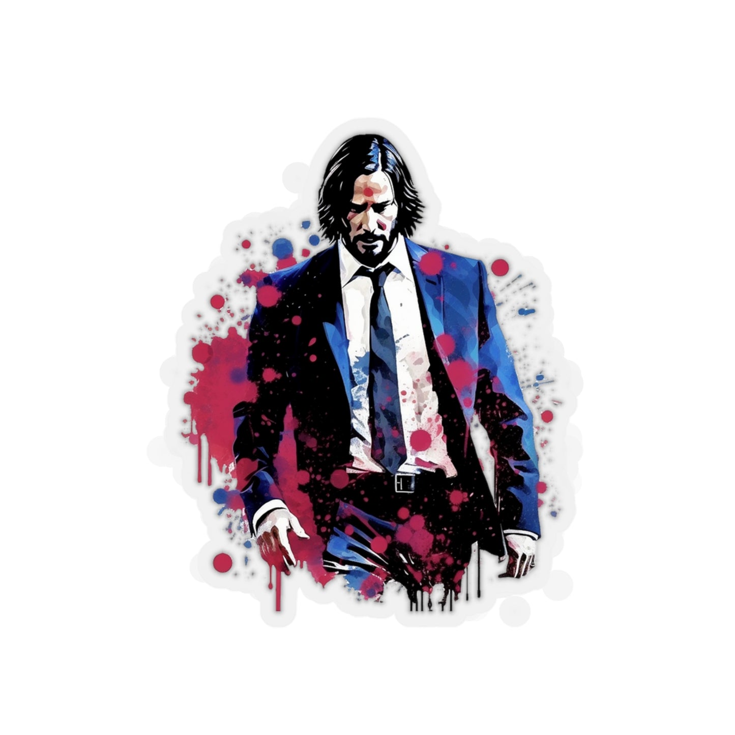 John Wick Sticker - Capture the Intensity and Elegance in Artistic Flair