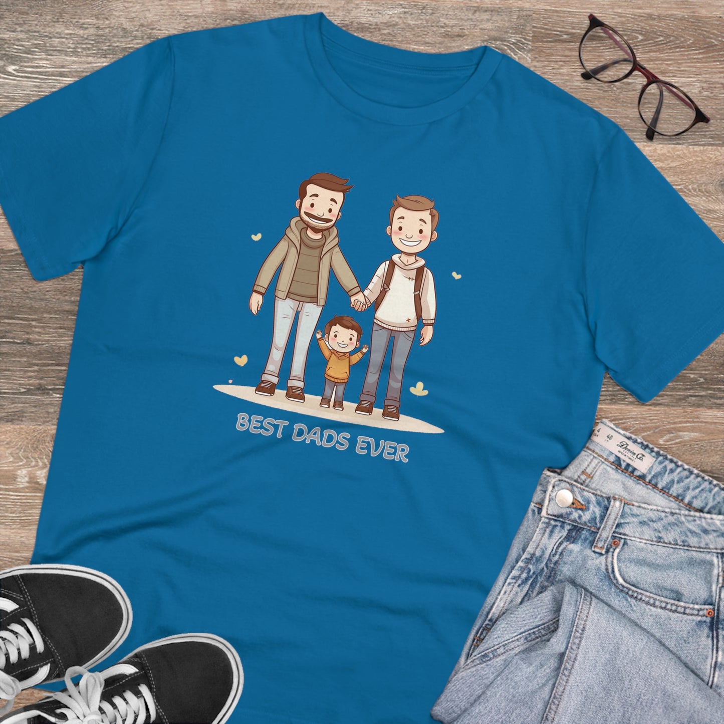 Best Dads Ever LGBT Father's Day T-Shirt - Celebrate Love, Family, and Sustainability