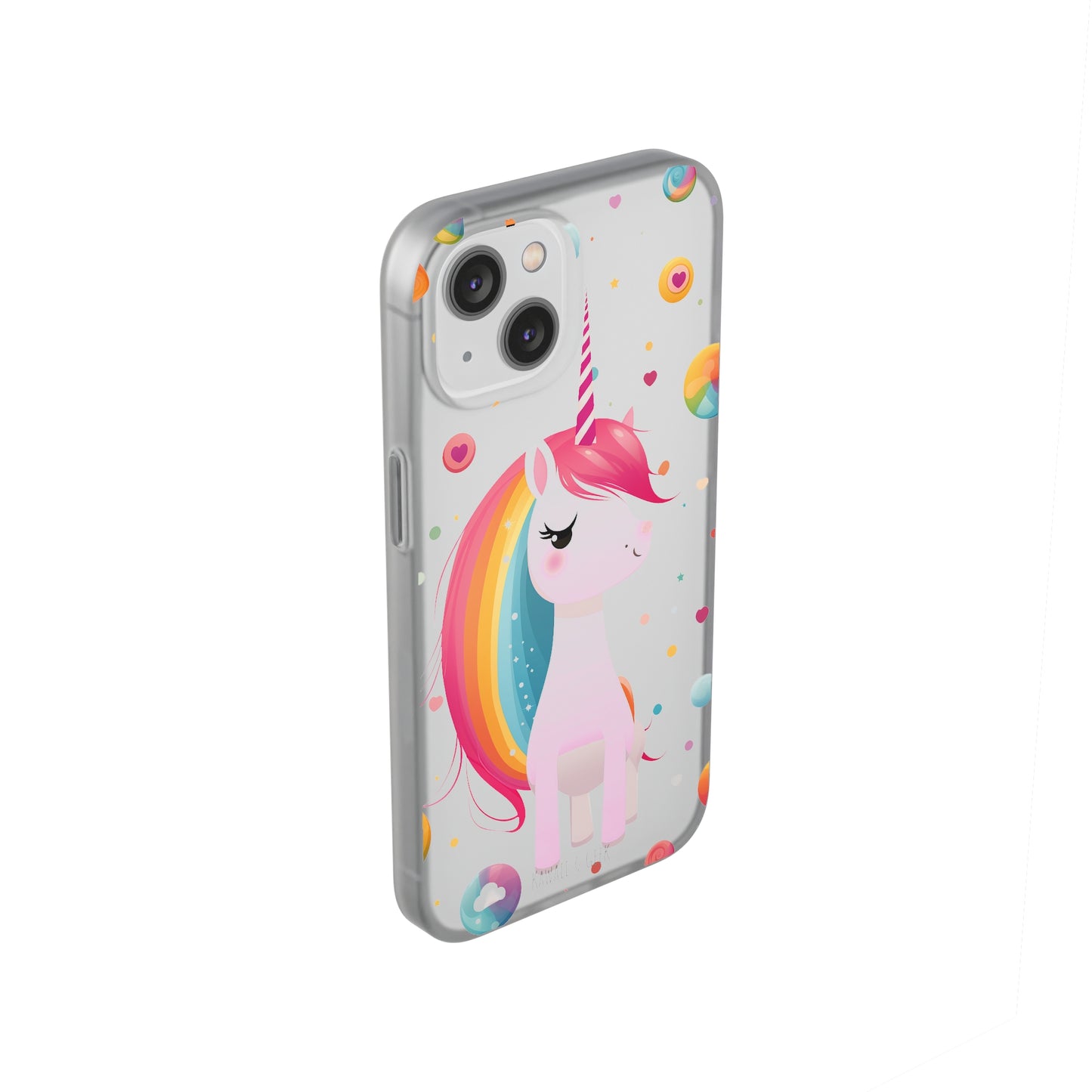 Kawaii Unicorn Flexi Transparent Phone Case