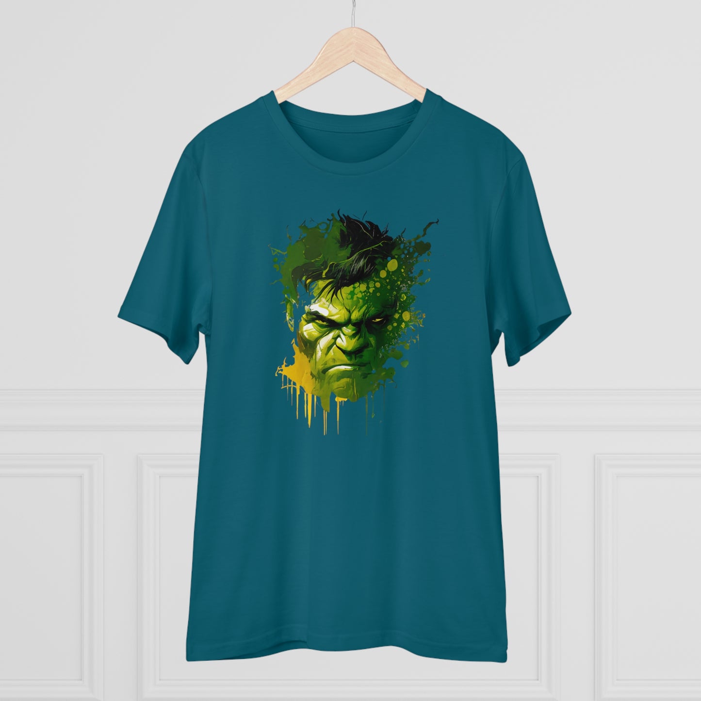 Hulk in Watercolor Style Organic Unisex T-Shirt - Add Some Sustainable and Stylish Flair to Your Wardrobe