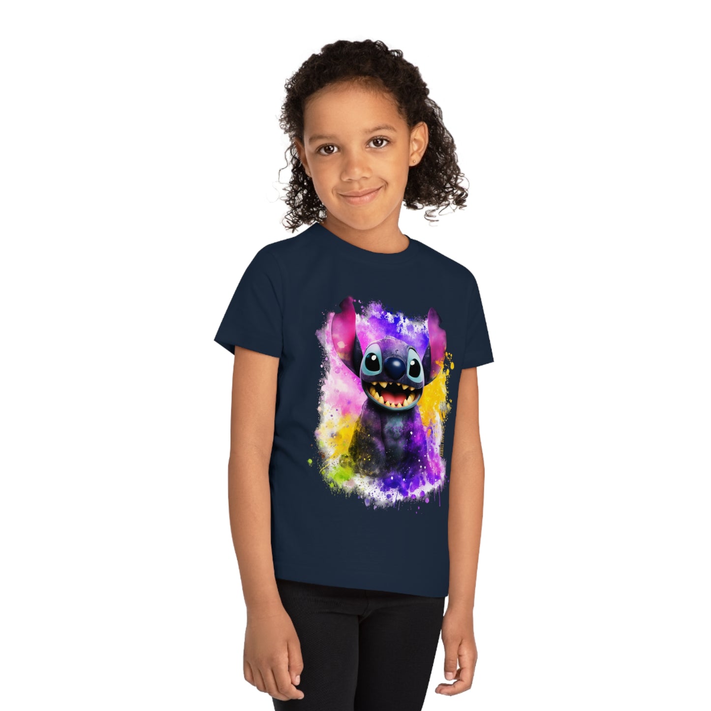 Watercolor Stitch Kids Eco-Friendly T-Shirt - Fun and Sustainable Fashion for Little Ones