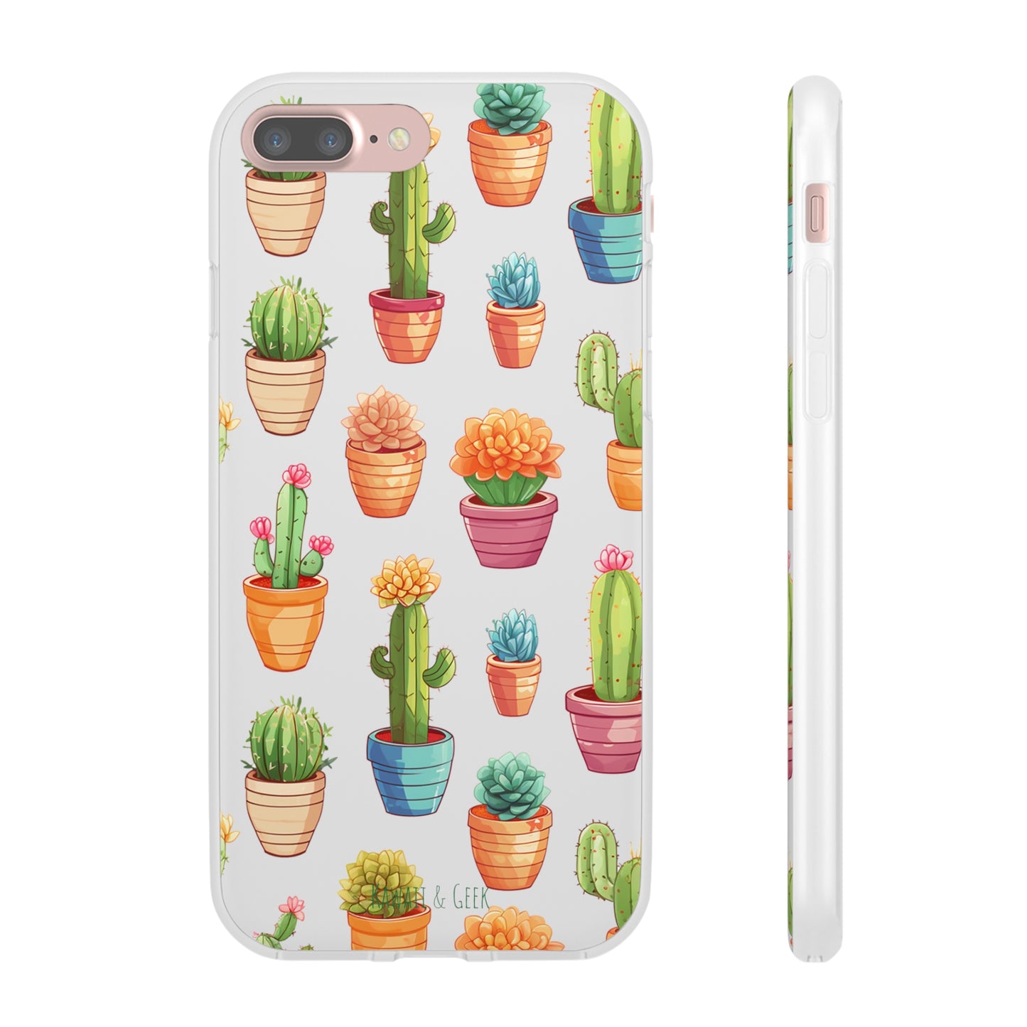 Charming Cactus Flexi and semi Transparent Phone Case