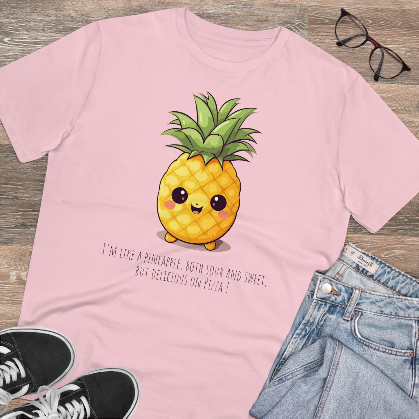 Eco-Friendly Pineapple T-Shirt with a Sweet & Sassy Slogan