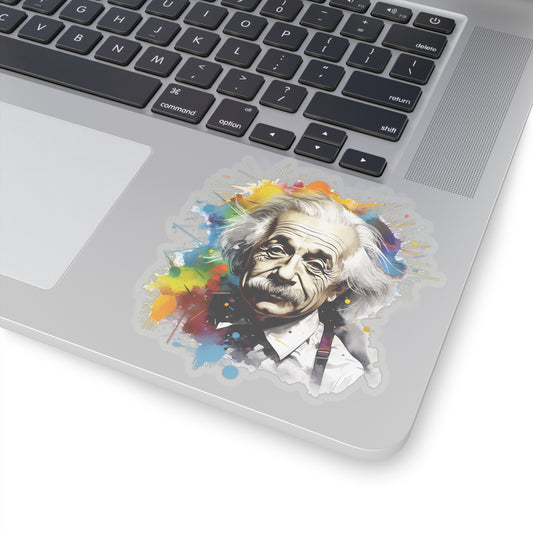 Albert Einstein Sticker in Watercolor Style