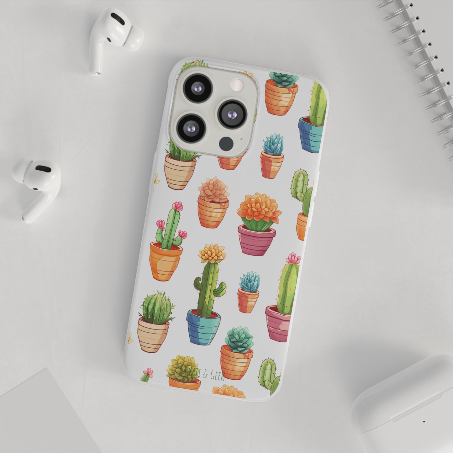 Charming Cactus Flexi and semi Transparent Phone Case