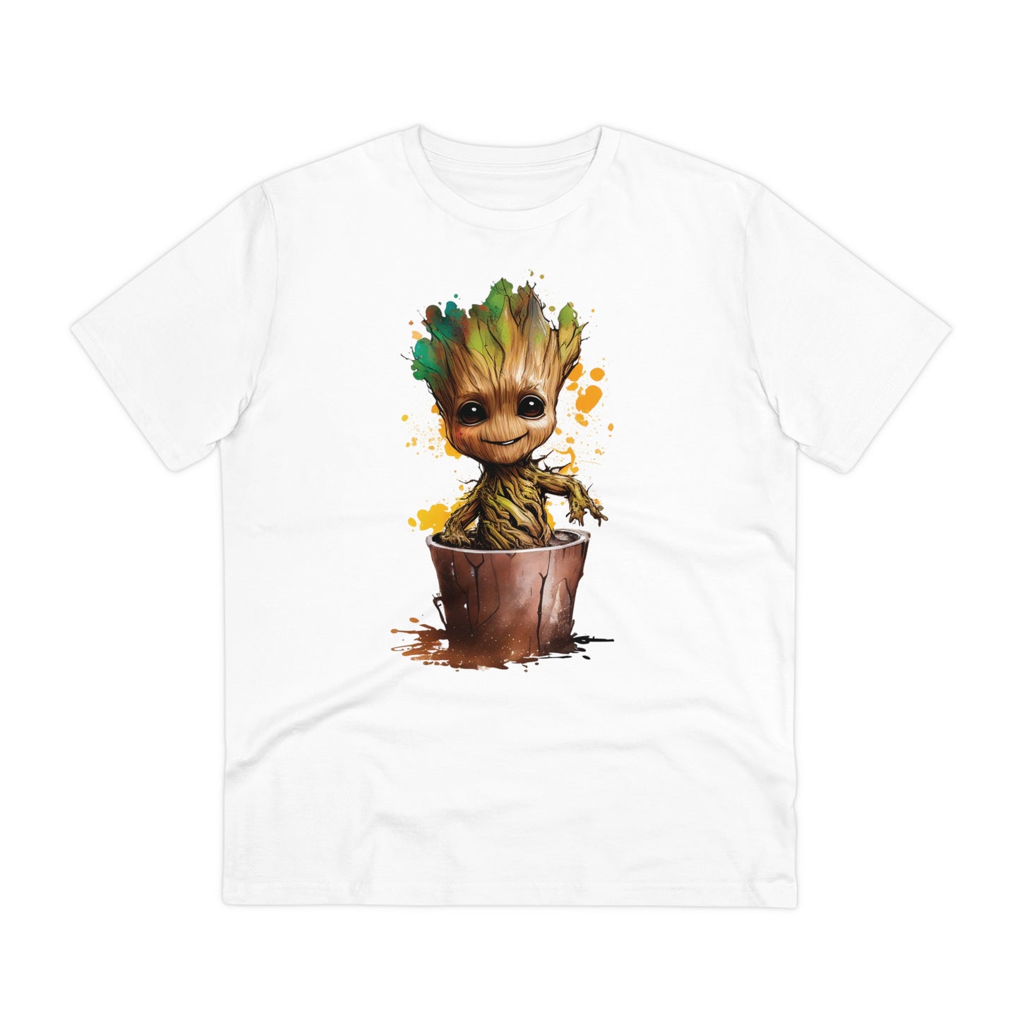 Eco-Friendly Baby Groot Watercolor Style Unisex T-Shirt - Add Some Fun and Sustainable Style to Your Wardrobe