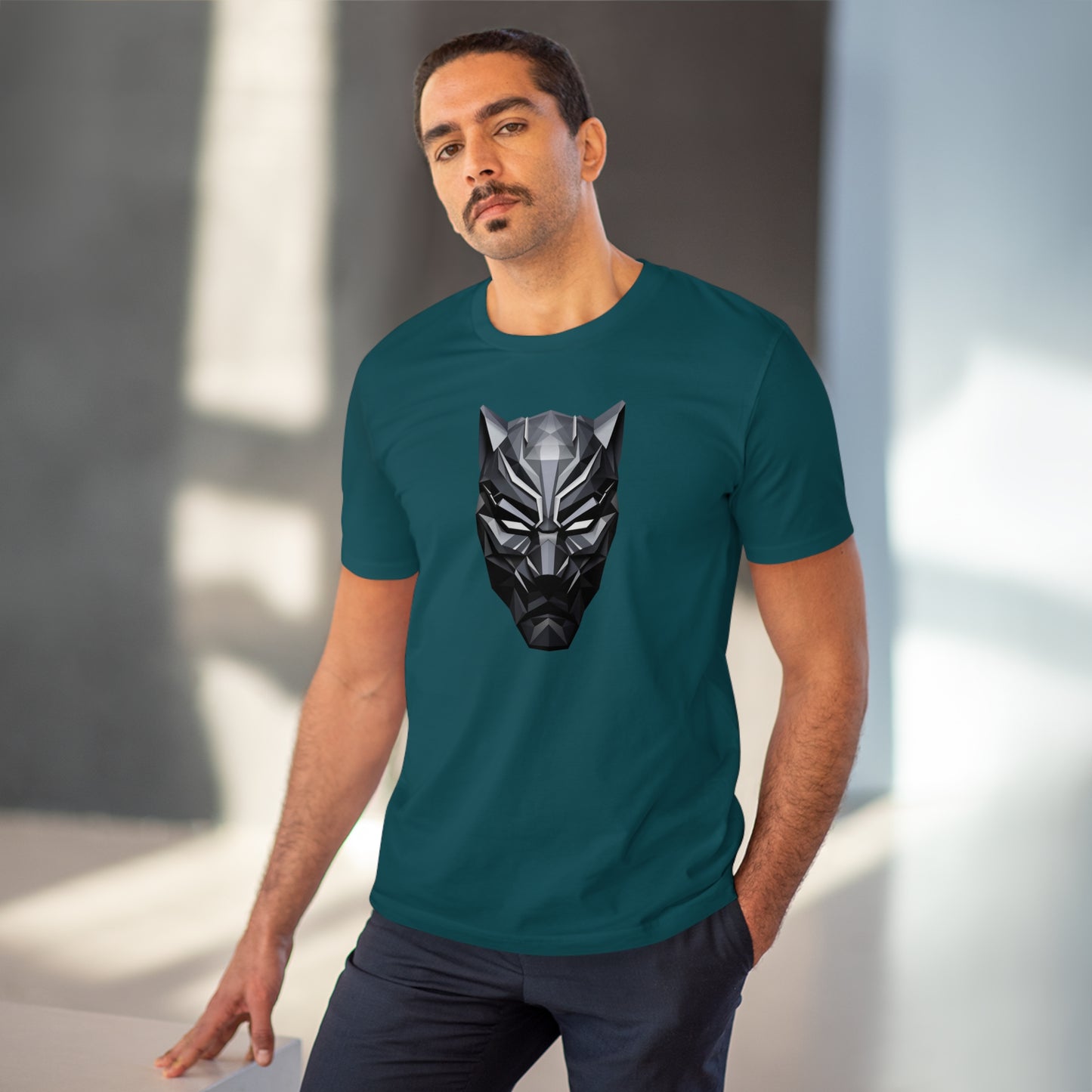 Black Panther Polygonal T-Shirt - Embrace Wakandan Vibes