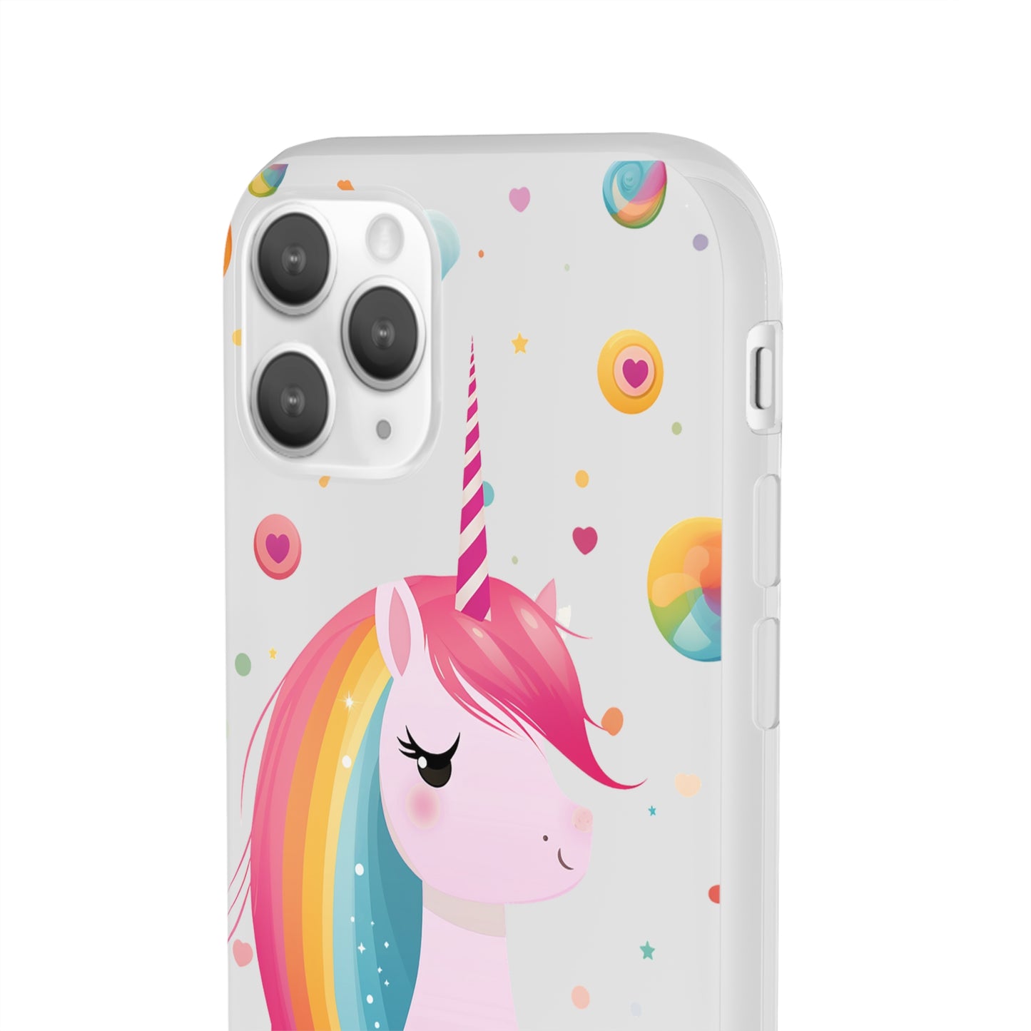 Kawaii Unicorn Flexi Transparent Phone Case