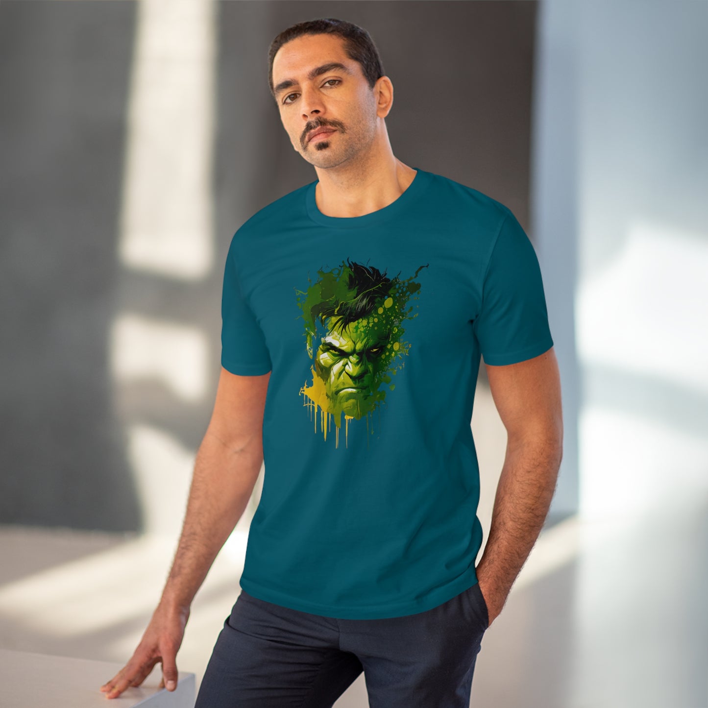 Hulk in Watercolor Style Organic Unisex T-Shirt - Add Some Sustainable and Stylish Flair to Your Wardrobe