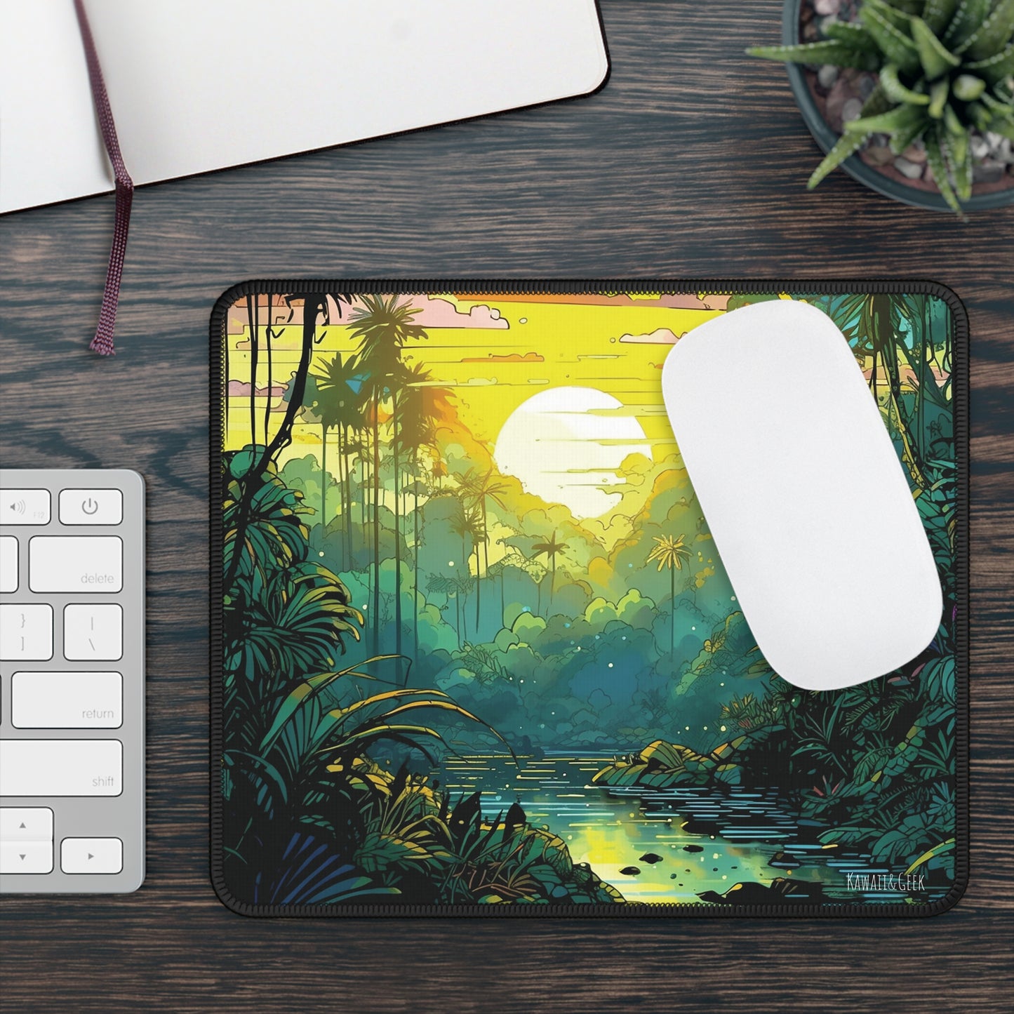 Rain Forest Sunset Mouse Pad : Immerse in Nature