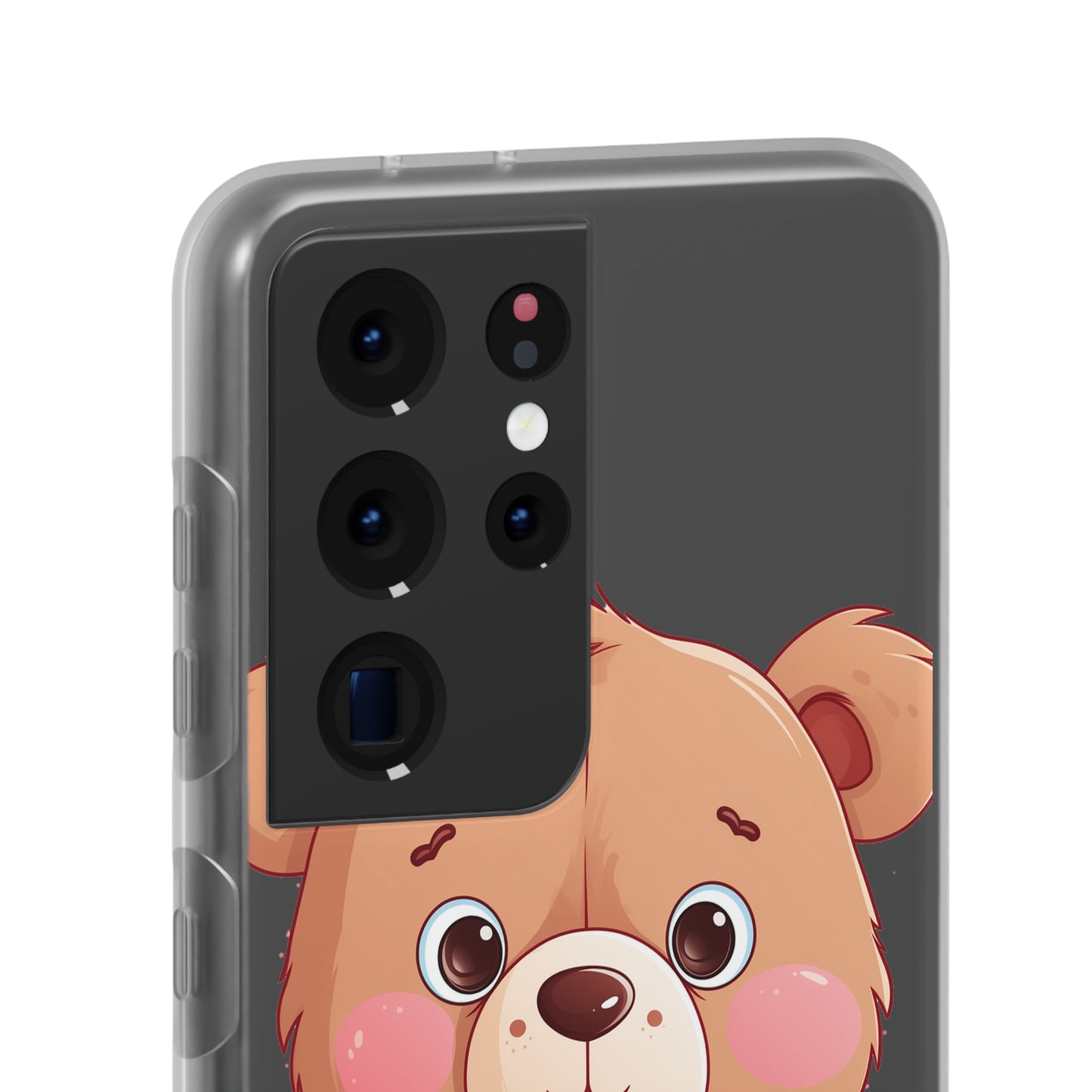 Teddy Bear Heart Phone Case - Flexi & Semi-Transparent - Valentine's Day