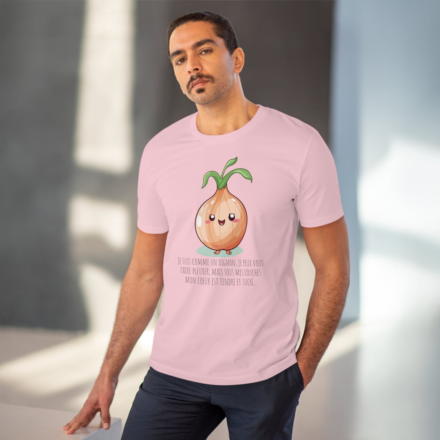 Sweet and Sassy Eco-Friendly Onion T-Shirt for Heartfelt Style - FRENCH