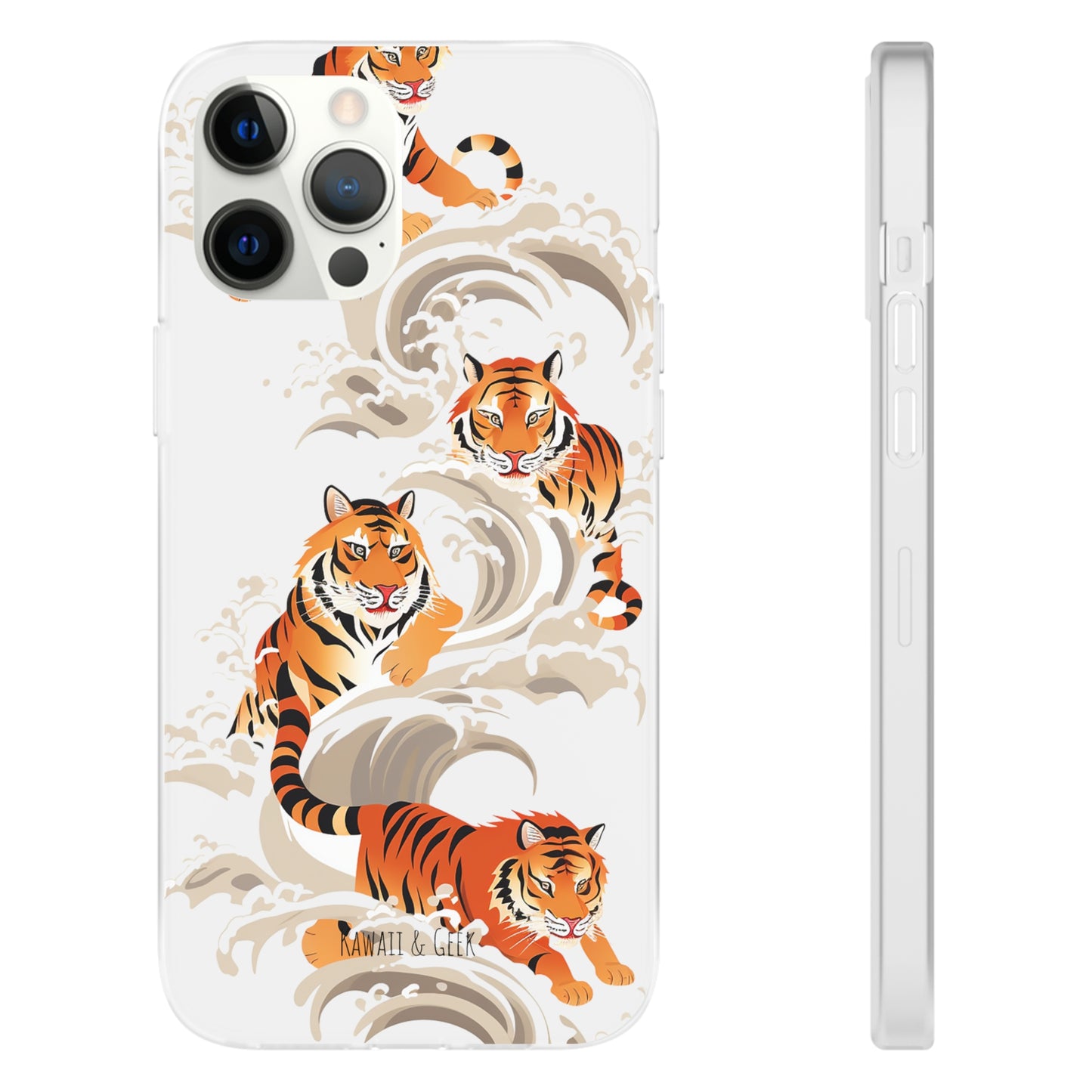 Elegant Chinese Ink Tiger Flexi Phone Case