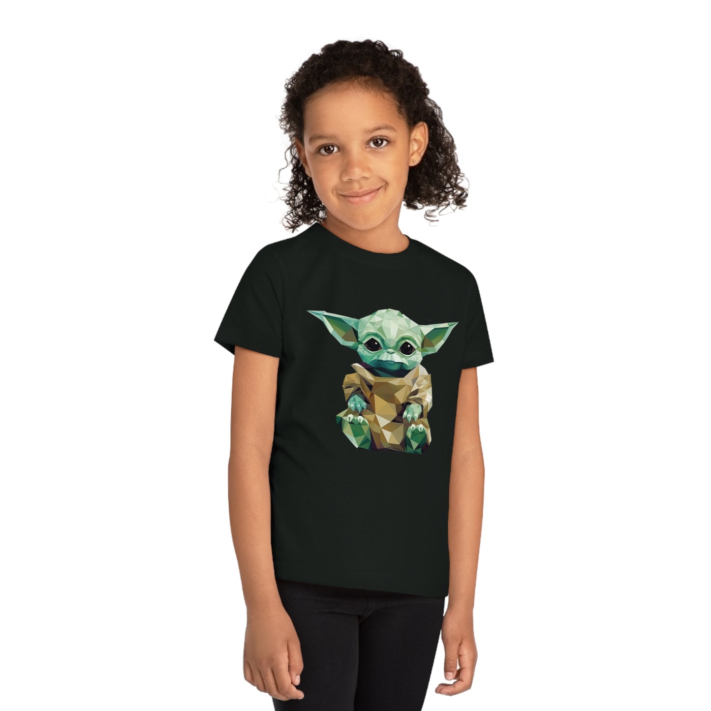 Baby Yoda Grogu Polygonal Kids T-Shirt - Embrace Adorable Adventure