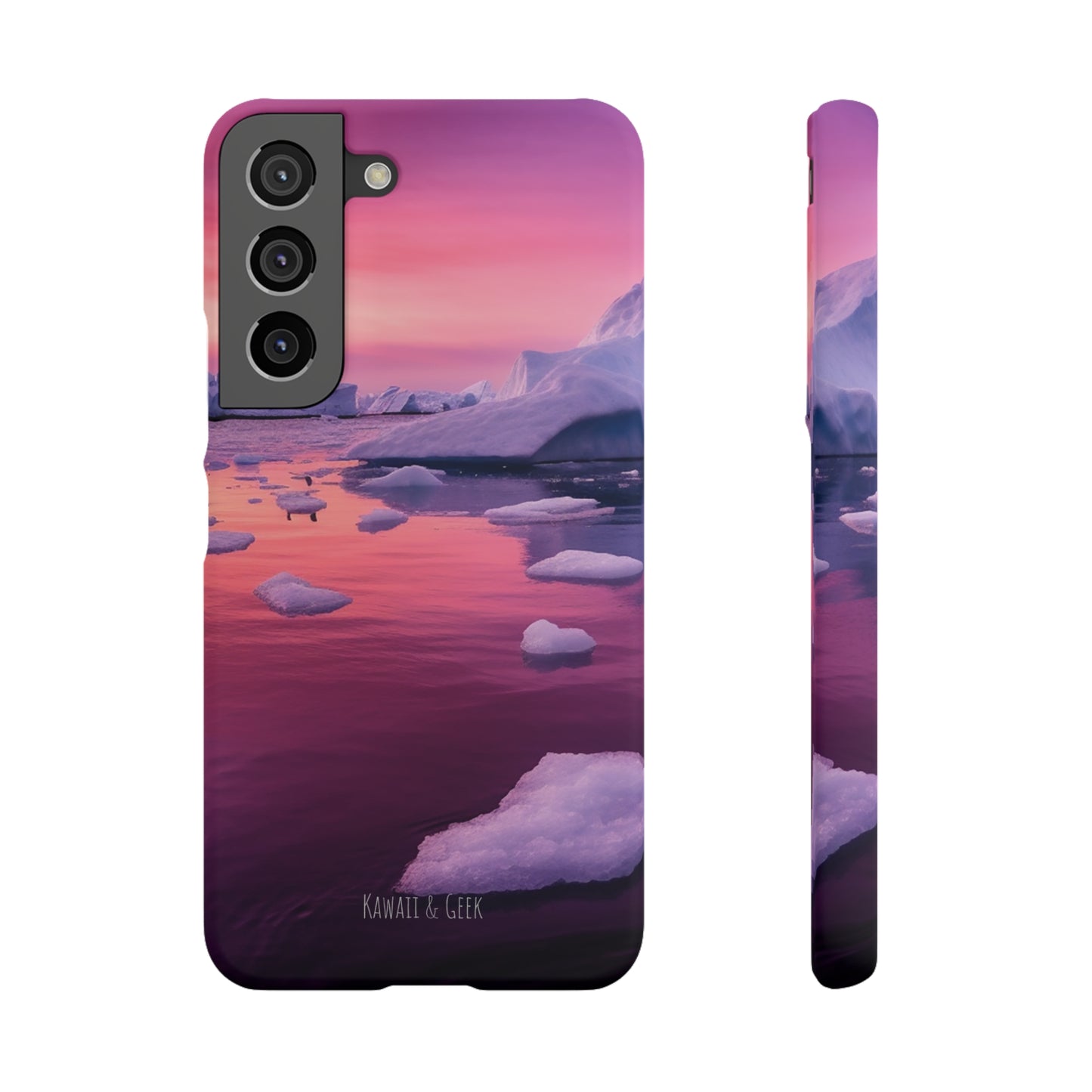 Pinky Arctic Landscape at Sunset Phone Case - Capture the Serenity of Nature on Your Device