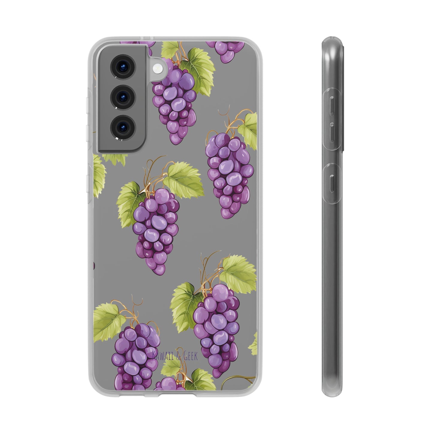 Flexi Grape Delight: Transparent Phone Case