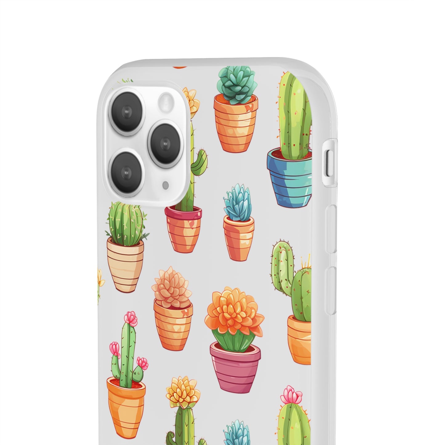 Charming Cactus Flexi and semi Transparent Phone Case