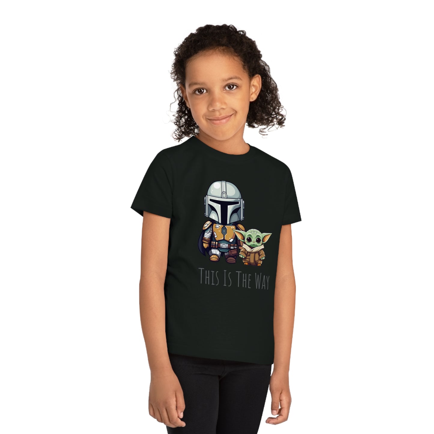 Mandalorian and baby yoda Kids Eco-Friendly T-Shirt - Embrace Galactic Adventures