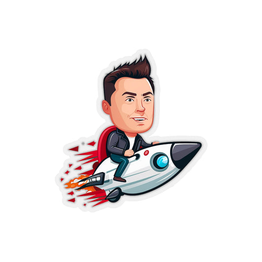 Elon Musk Sticker - Add Some Humor and Space to Your Tech