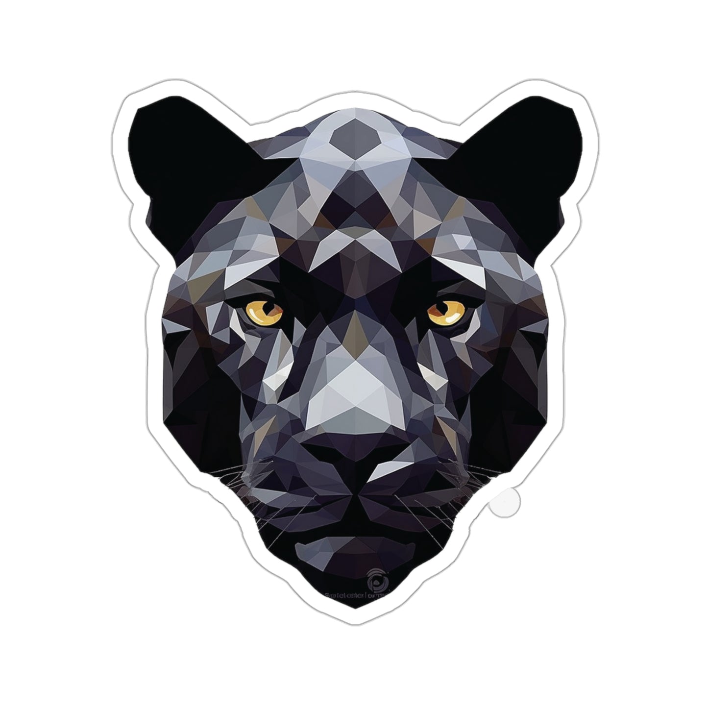 Black Panther Sticker - Grace and Mystery in Geometric Form