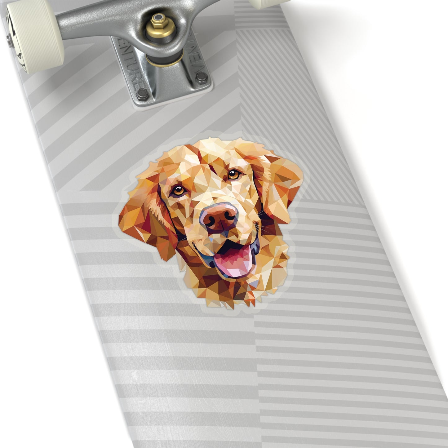 Golden Retriever Geometric Sticker - Embrace Canine Charm