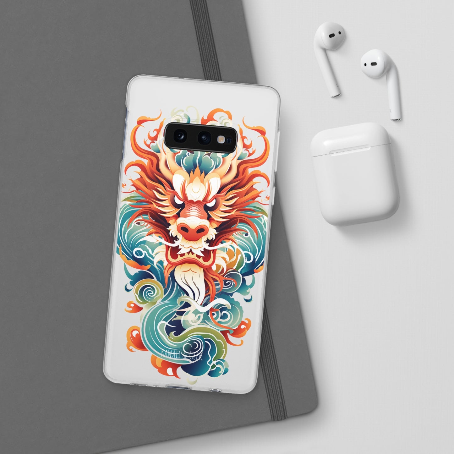 Chinese Ink Dragon Flexi Transparent Phone Case