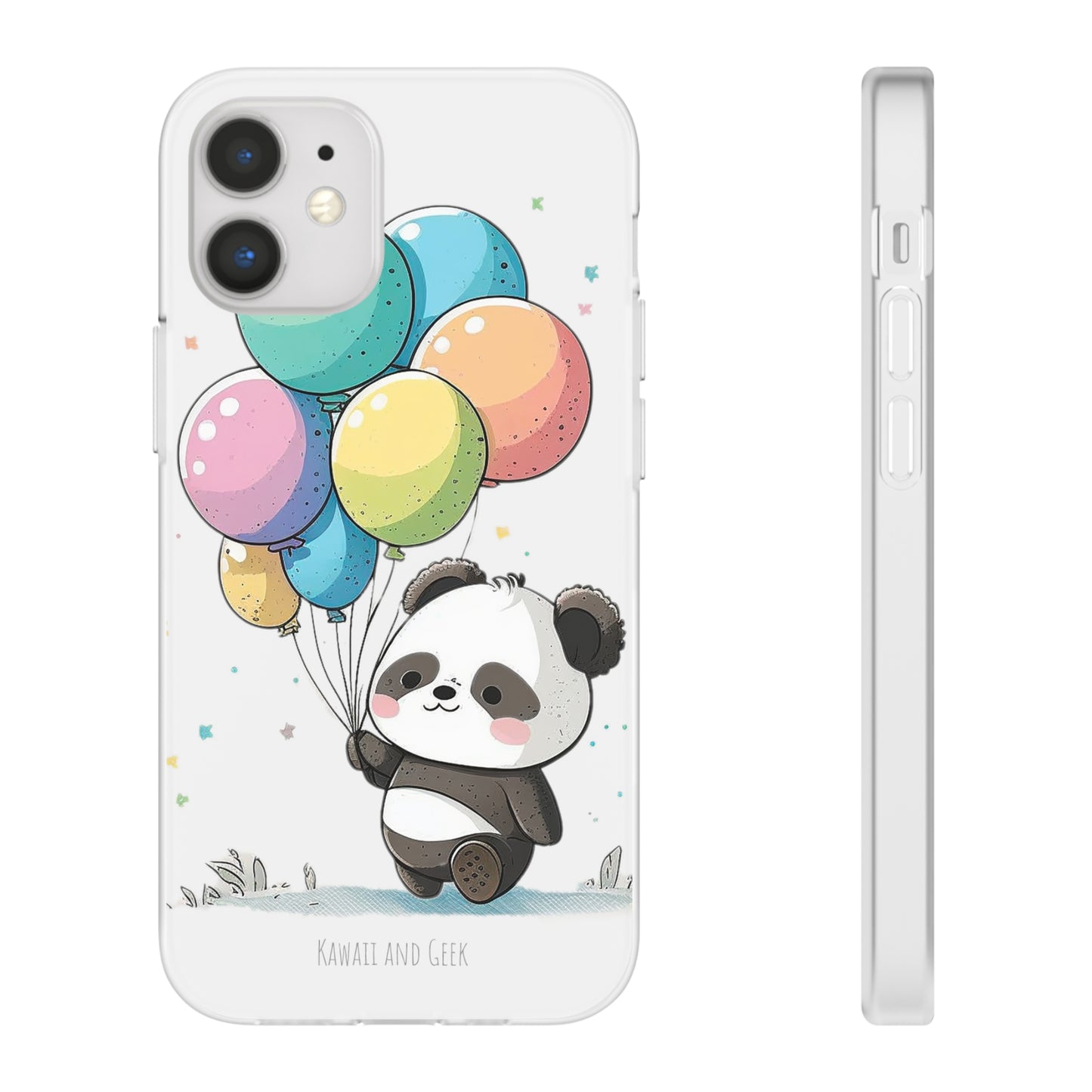 Cute Panda with Balloons flexi Smartphone Case - Add Some Adorable and Protective Style to Your Device