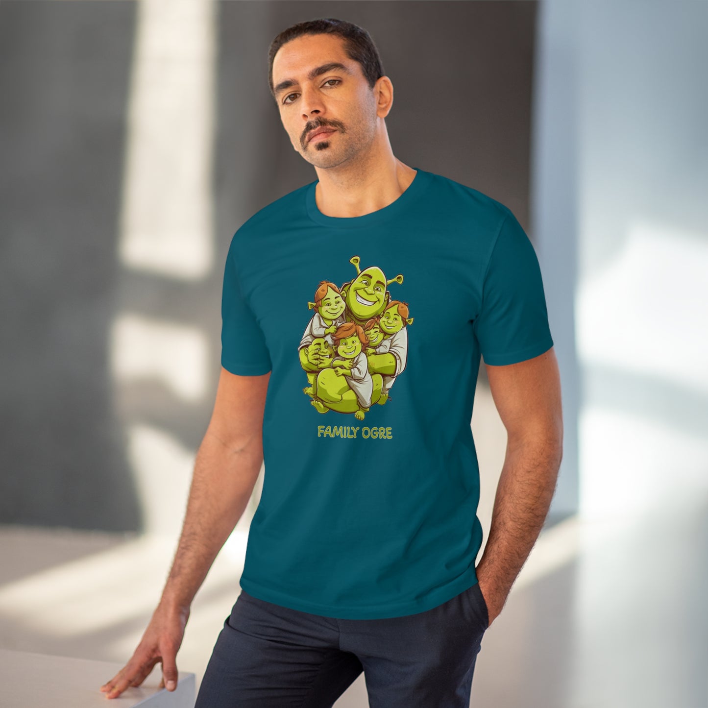 Family Ogre - Unisex Eco-Friendly T-Shirt - Celebrate Father's Day with Shrek and His Kids