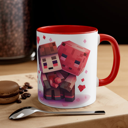 Minecraft Love & Coffee Mug - 11oz Bicolor Valentine's Special