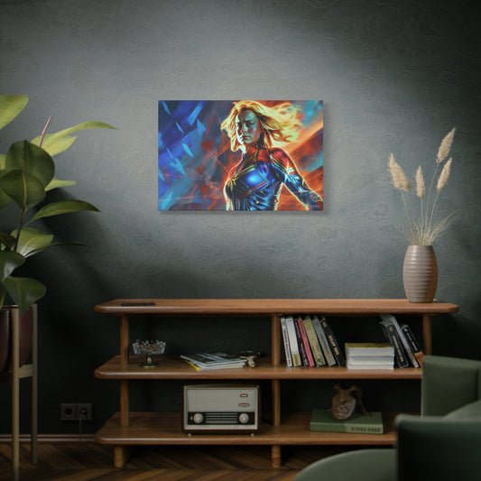 Captain Marvel Canvas - Embrace Superhero Power in Contemporary Art - Avengers