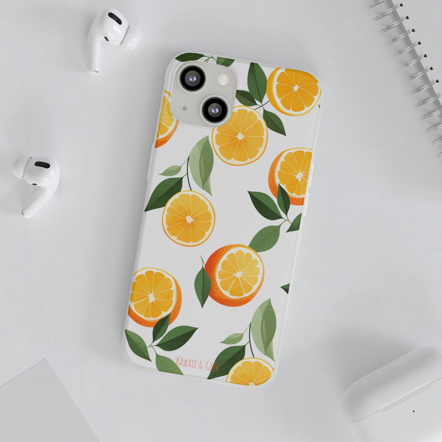 Zesty Orange Slices Transparent Flexi Phone Case