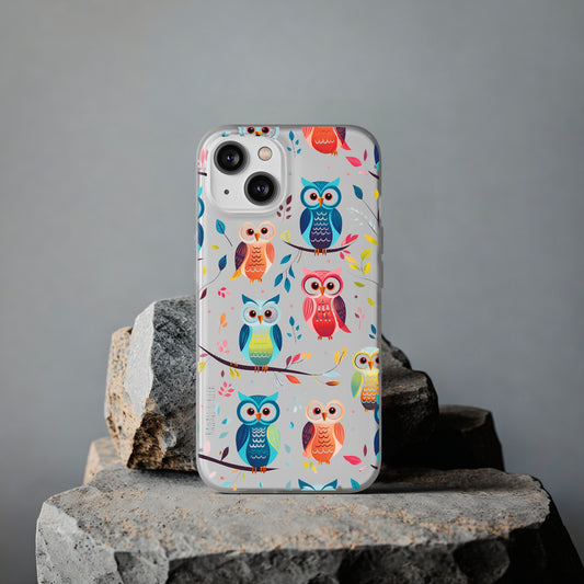 Whimsical Owl  Flexi and Transparent Phone Case