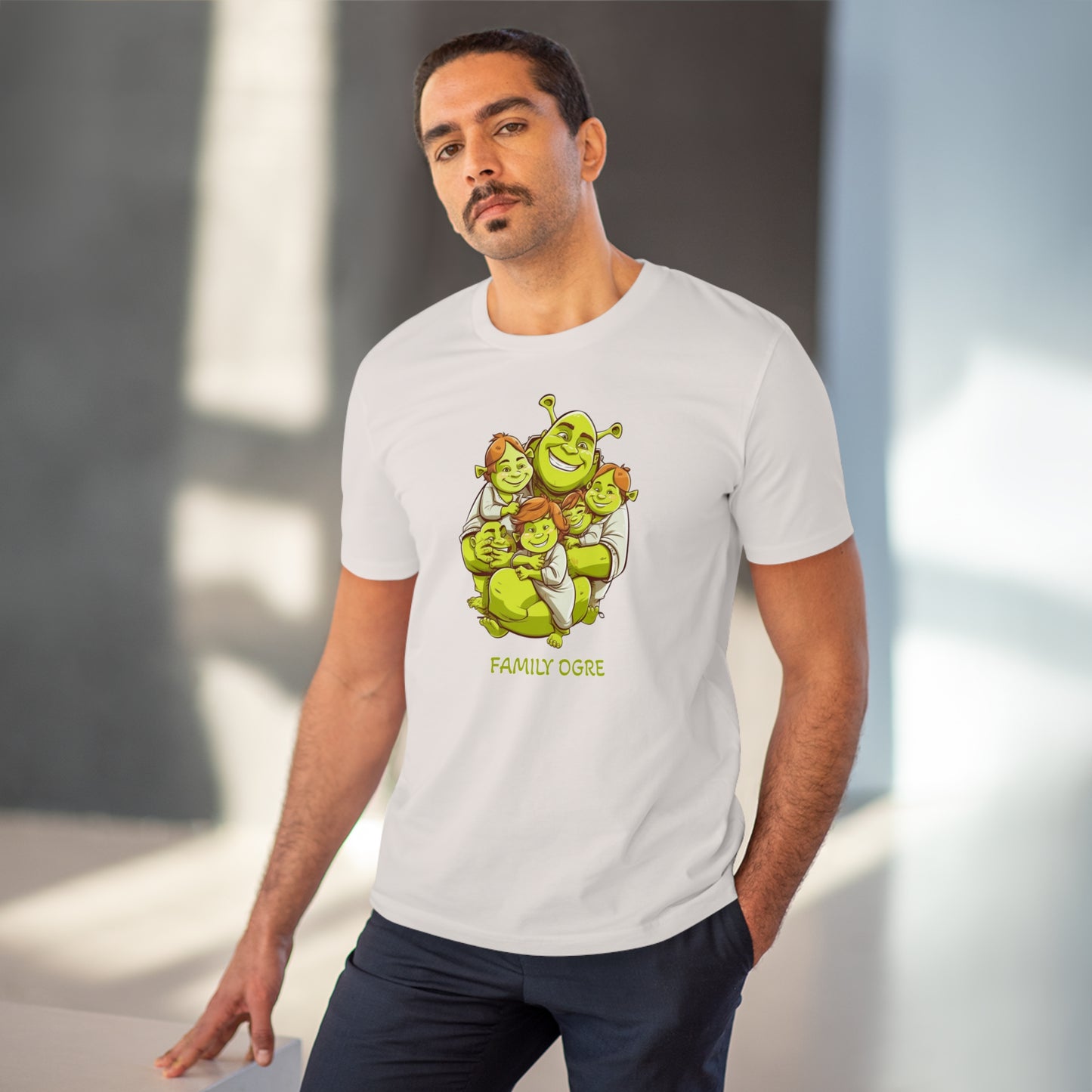 Family Ogre - Unisex Eco-Friendly T-Shirt - Celebrate Father's Day with Shrek and His Kids