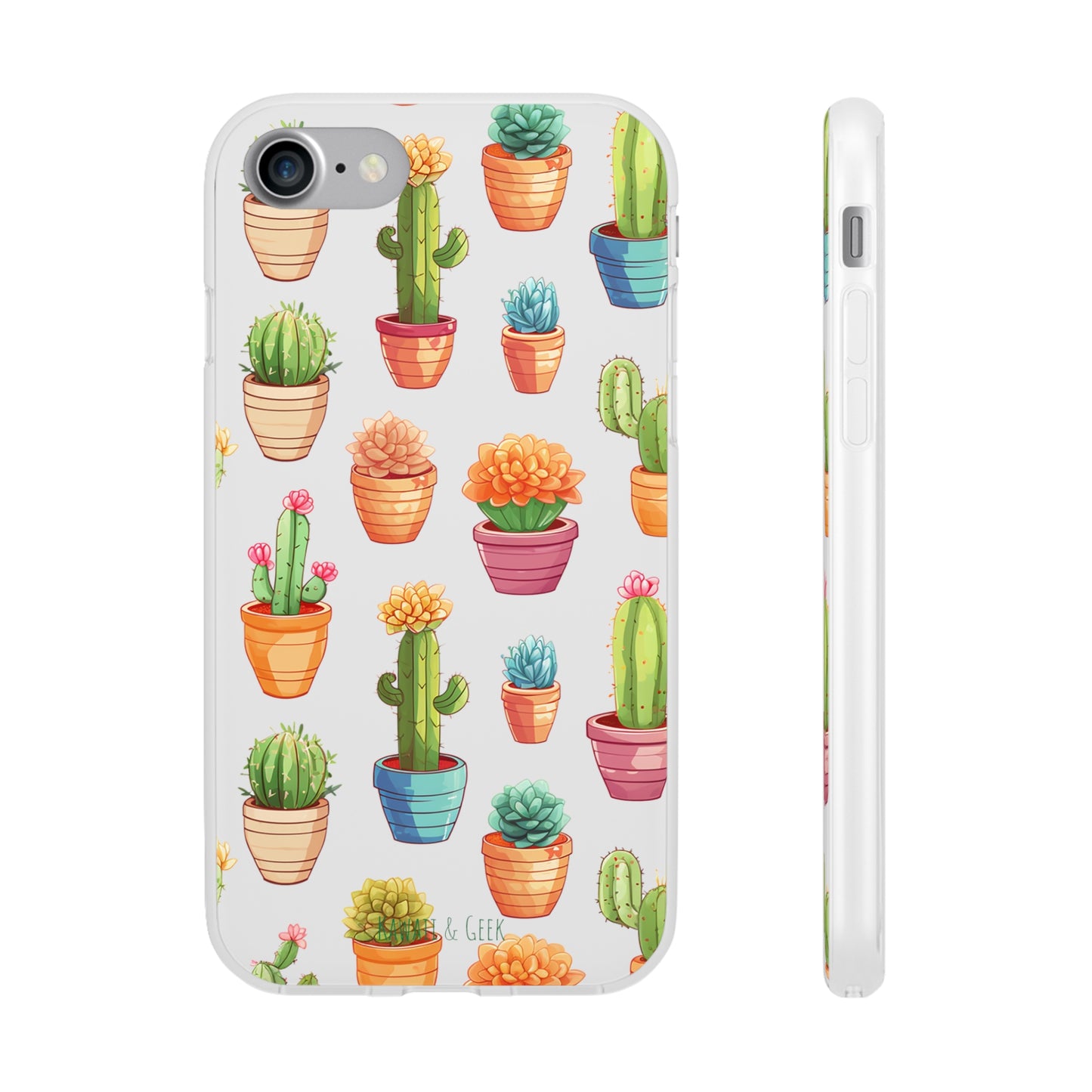 Charming Cactus Flexi and semi Transparent Phone Case