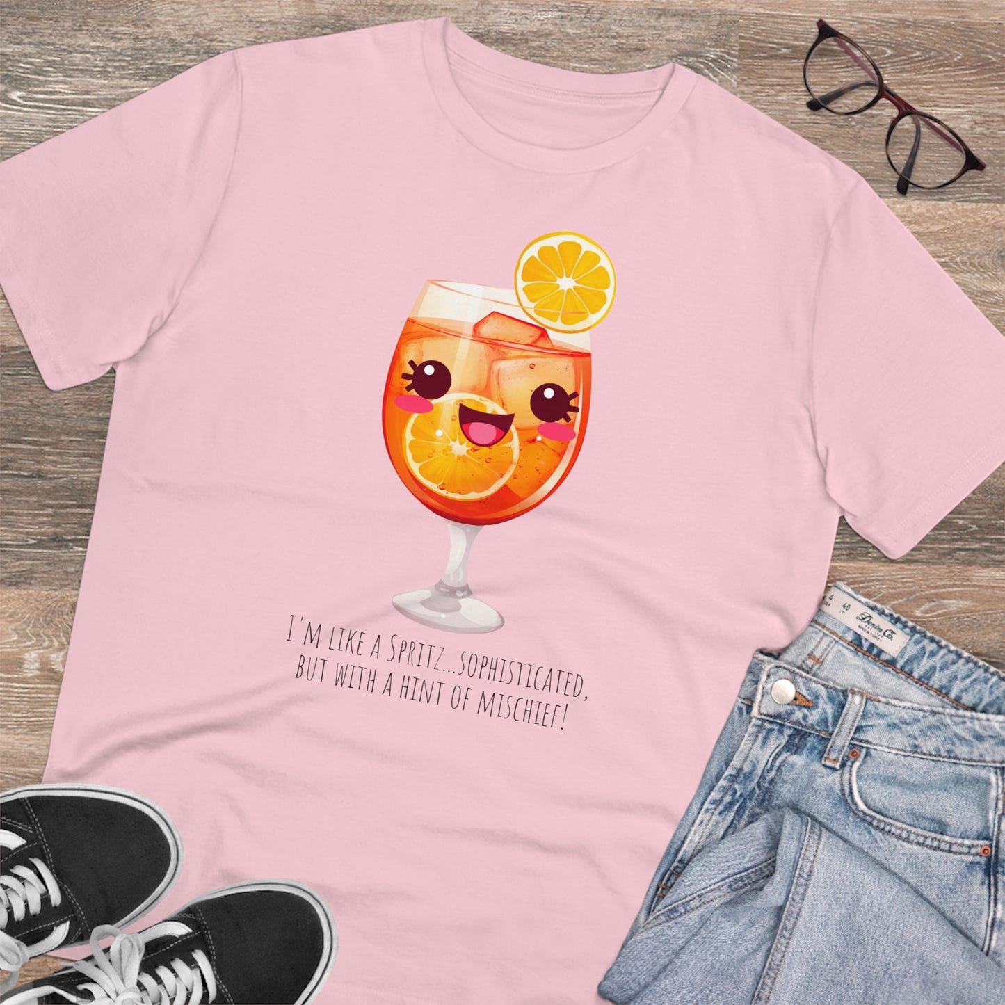 Cute and Mischievous Spritz Glass T-Shirt | Fun and Sophisticated Design