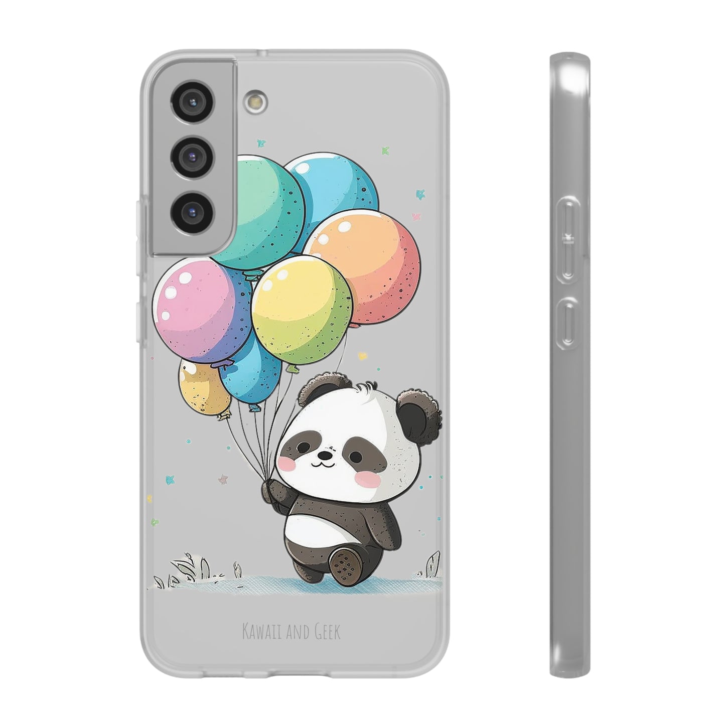 Cute Panda with Balloons flexi Smartphone Case - Add Some Adorable and Protective Style to Your Device