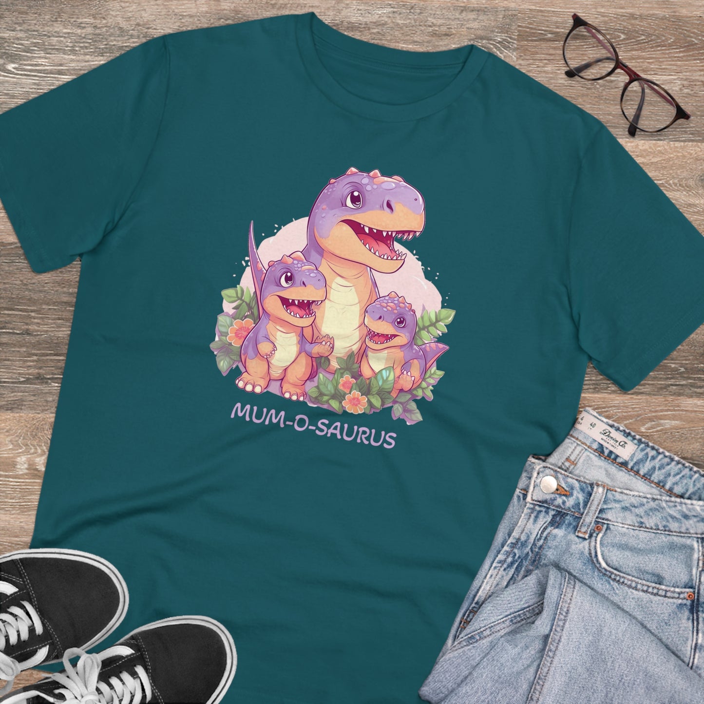 Mum-o-saurus - Unisex Eco-Friendly T-Shirt - Celebrate Mother's Day with Playful Style and Sustainability