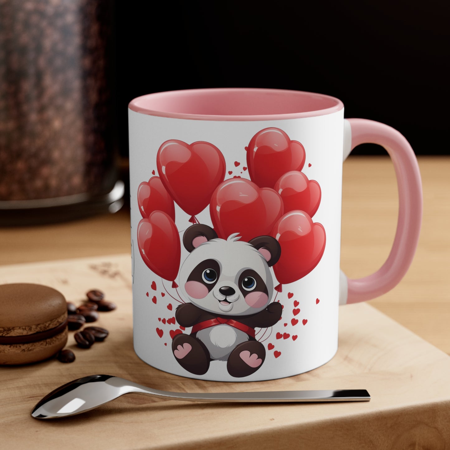 Express Panda Love Coffee Mug - 11oz Bicolor Valentine Special