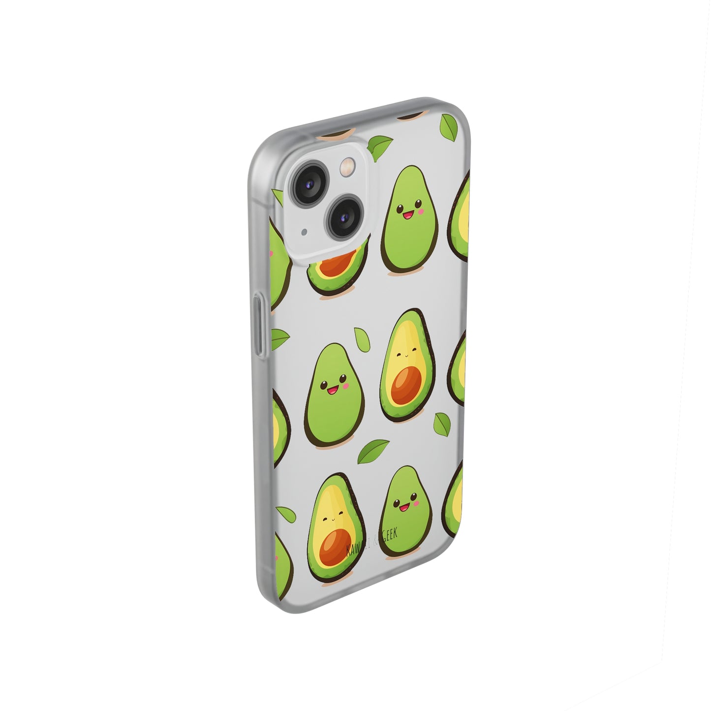 Cute Avocado Transparent Flexi Case: Perfect Blend of Style & Function