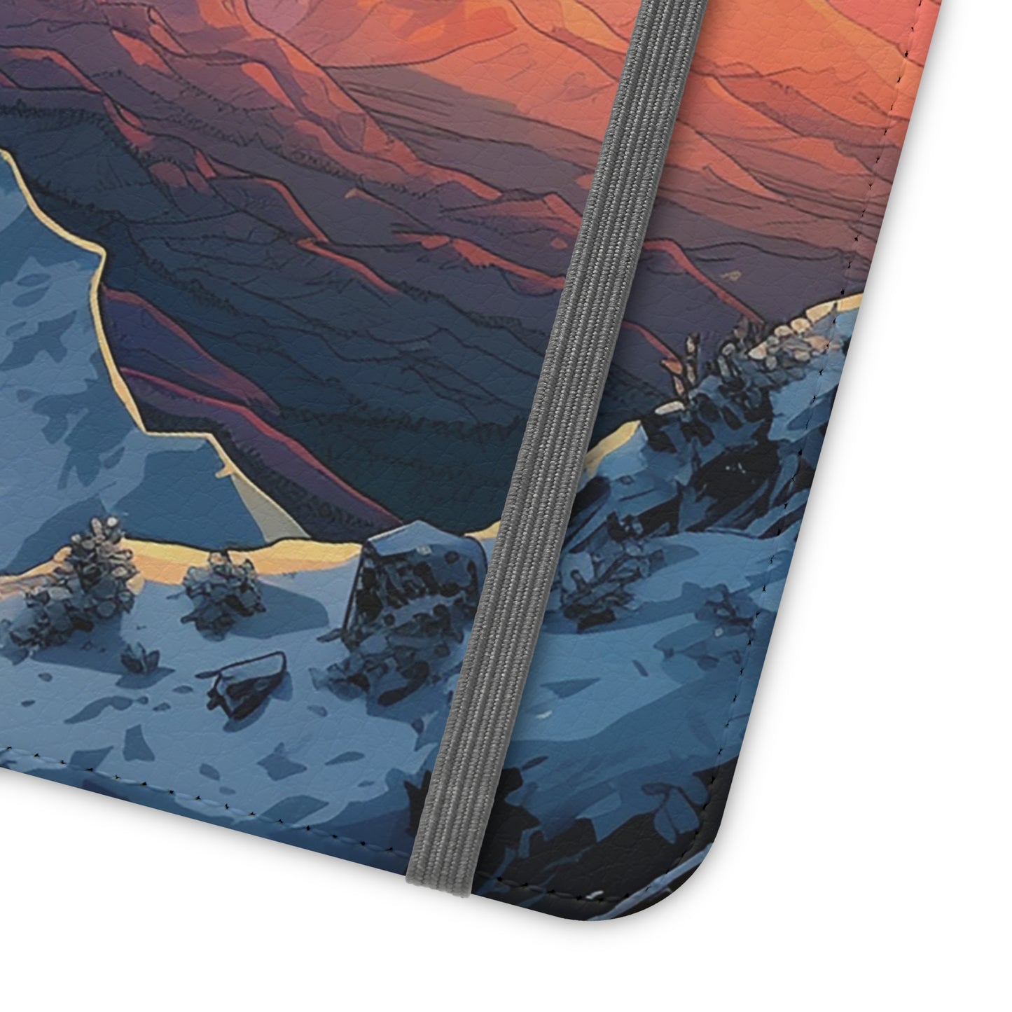 Snowy Mountain Landscape Sunset Flip Phone Case - Embrace the Beauty of Nature on Your Device