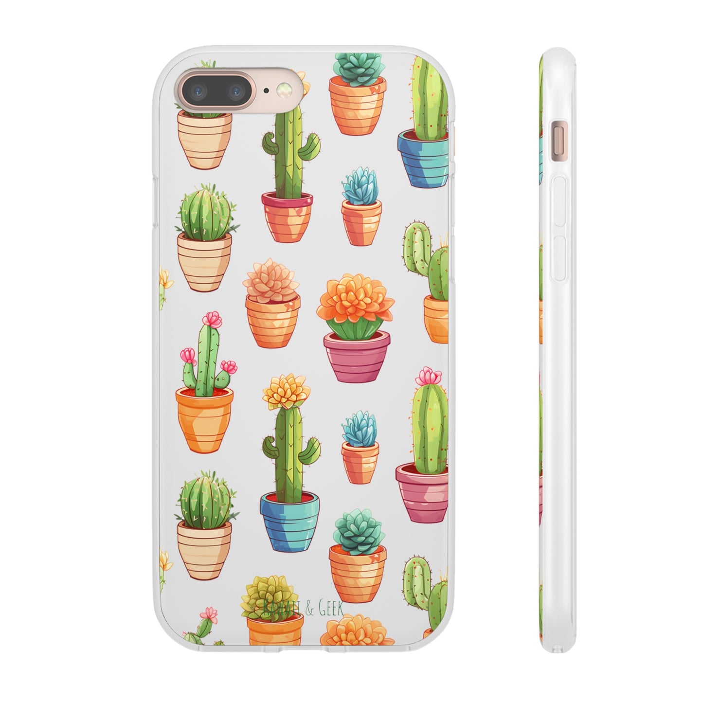 Charming Cactus Flexi and semi Transparent Phone Case