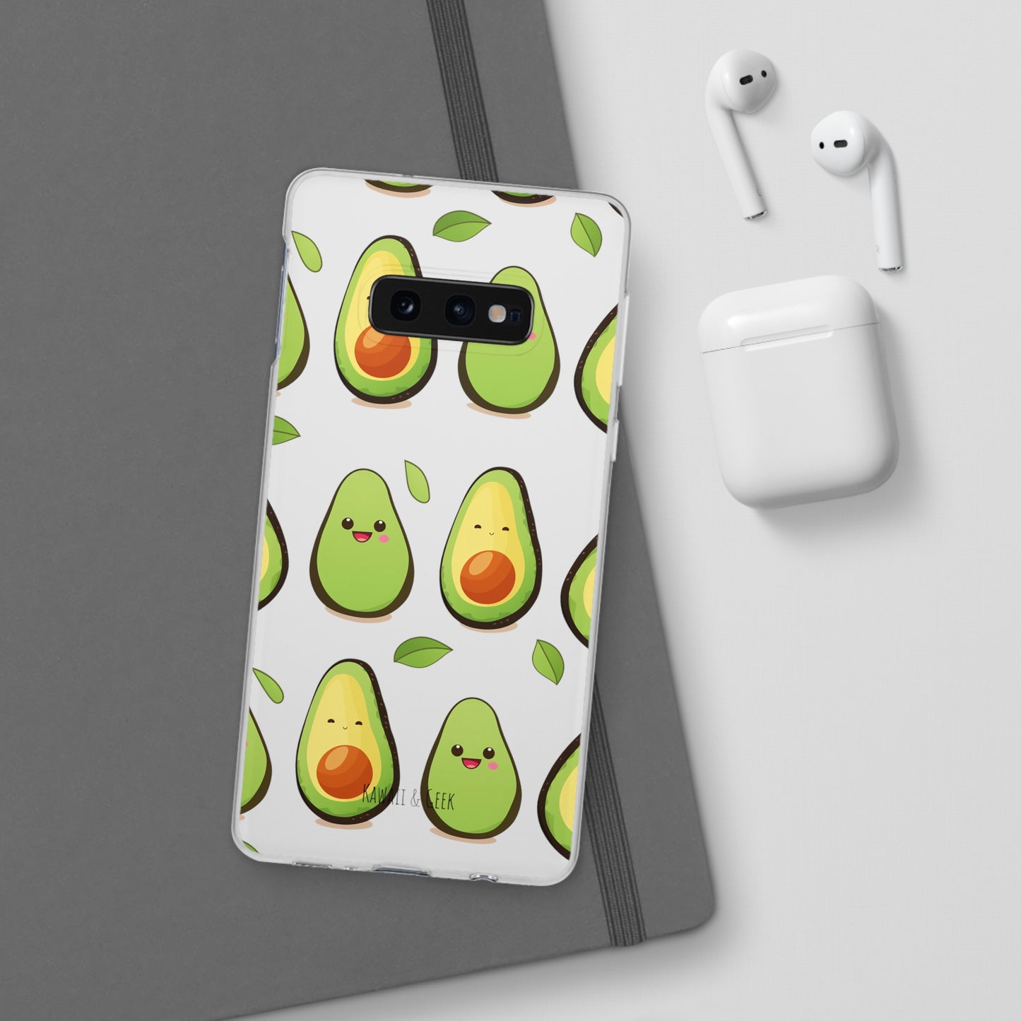 Cute Avocado Transparent Flexi Case: Perfect Blend of Style & Function