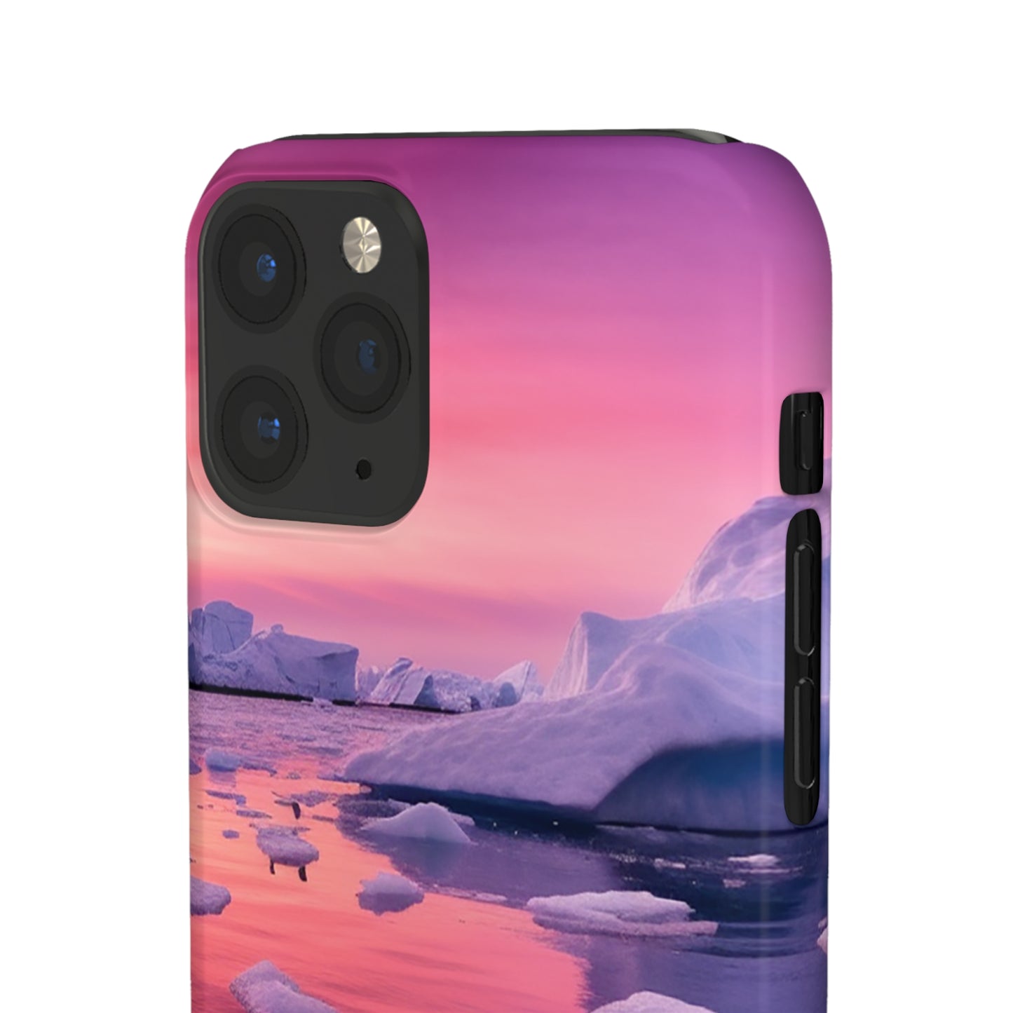 Pinky Arctic Landscape at Sunset Phone Case - Capture the Serenity of Nature on Your Device