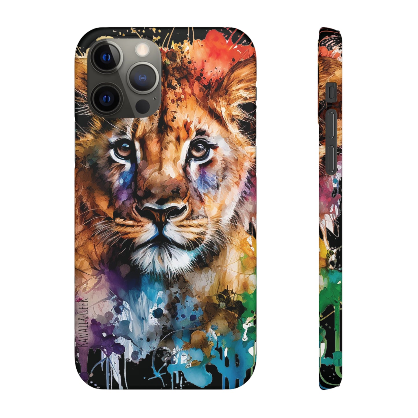 Watercolor Lion Cub Premium Phone Case