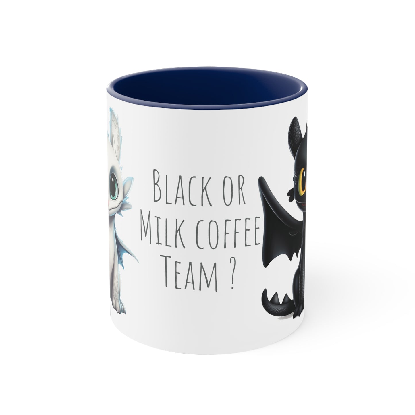 Toothless and Light Fury Mug - Choose Your Brew: Black or Milk Coffee ?