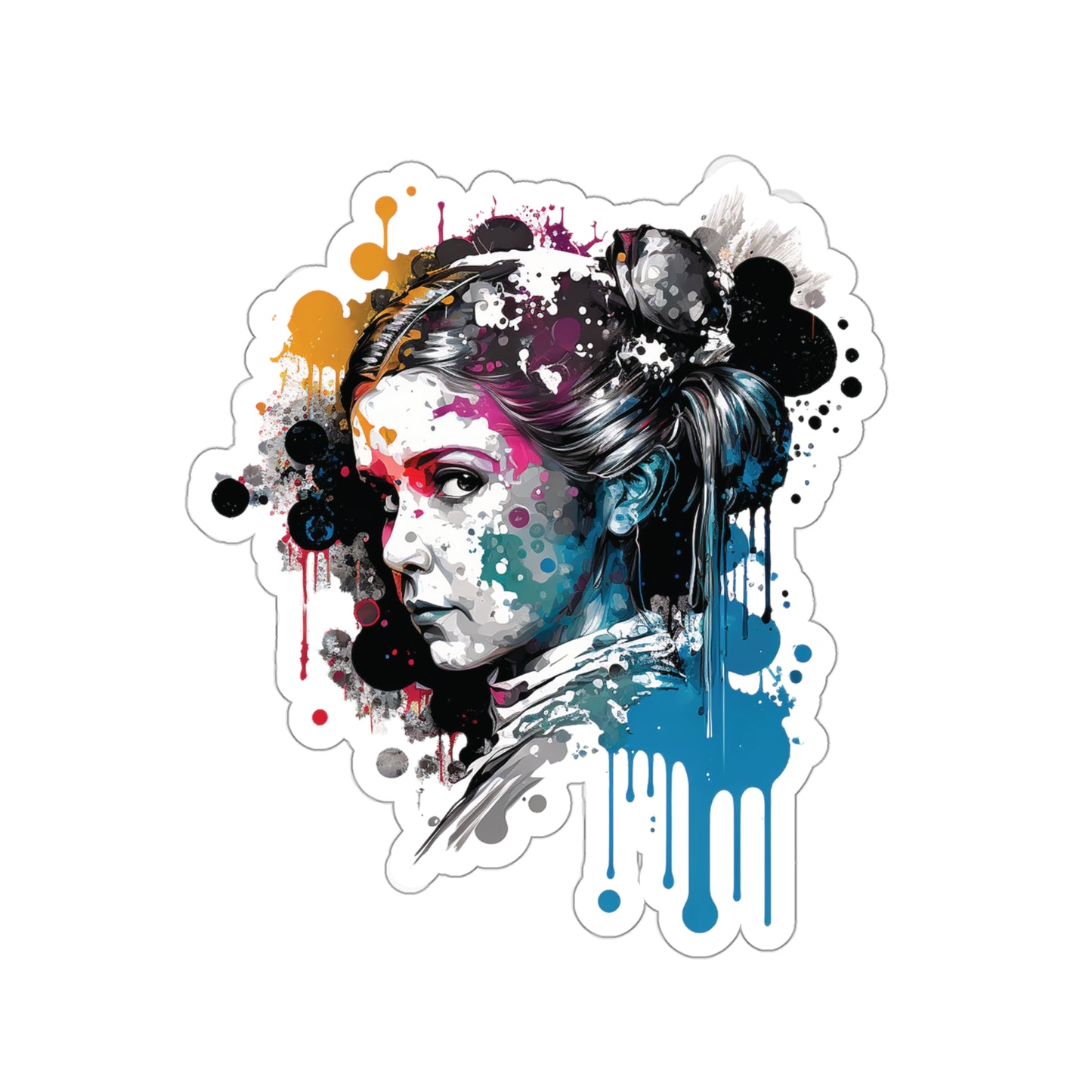 Princess Leia Sticker - Add Some Galactic and Artistic Style to Your Tech - Star Wars